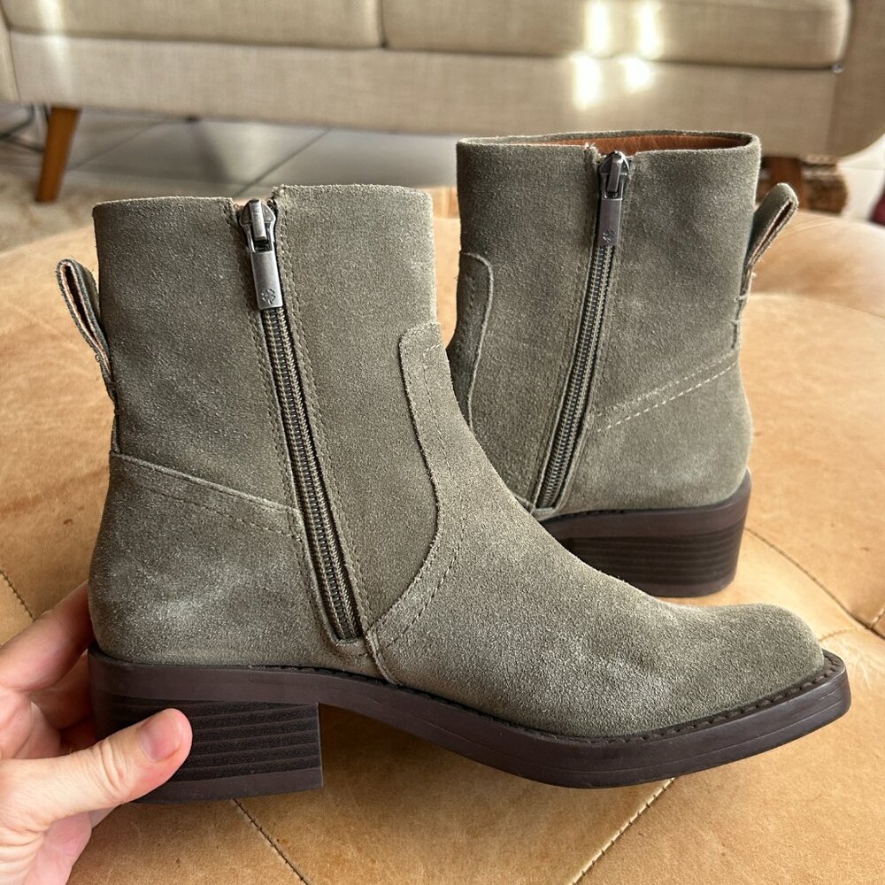 Lucky Brand Suede Ankle Boots Earthy Minimal Classic, US 4.5 - Picture 8 of 13